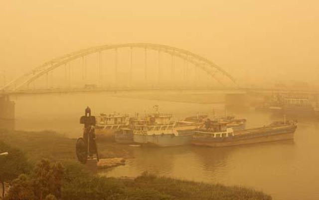 گردو غبار بیش از ۷ برابر حد مجاز در خوزستان